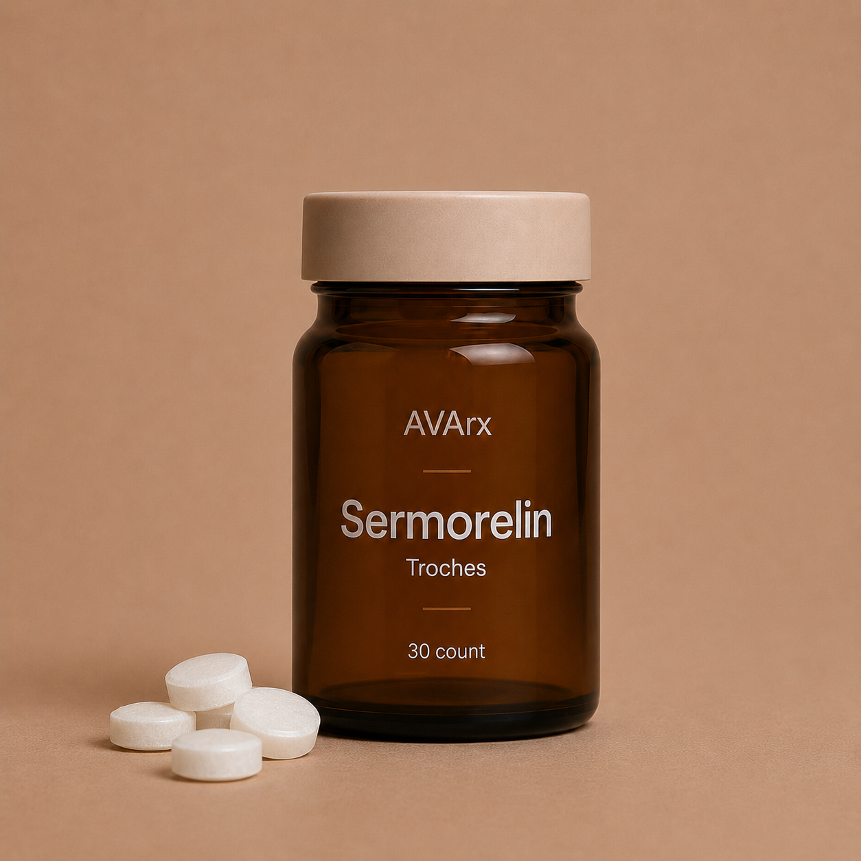 Sermorelin troches bottle